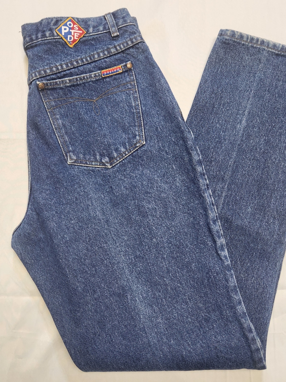 Vintage Western Posted Jeans Womens 13/33 Relaxed Fit Straight Leg Denim 32x33